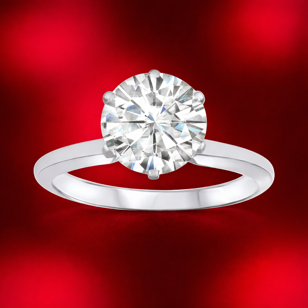VVS Moissanite 3ct Engagement Ring (Size 7)